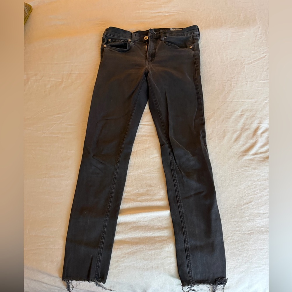 rag & bone Charcoal Straight Leg Jeans